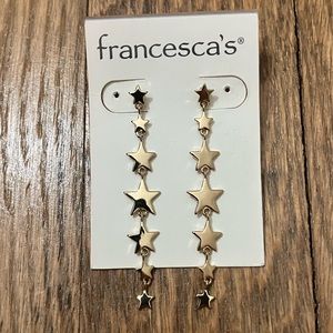 Francescas star drop earrings (gold colored)